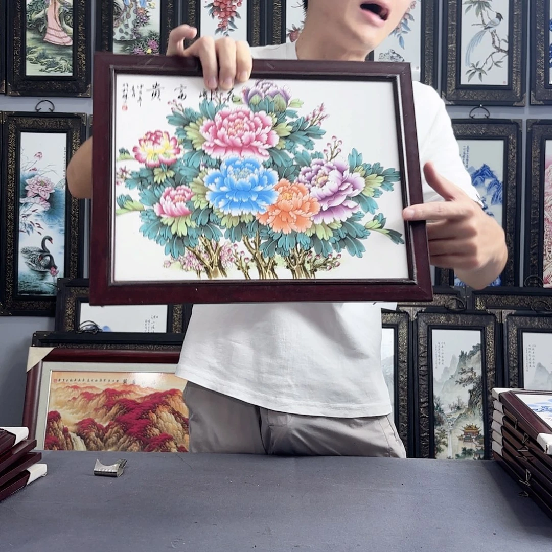 摆件景德镇陶瓷瓷板画