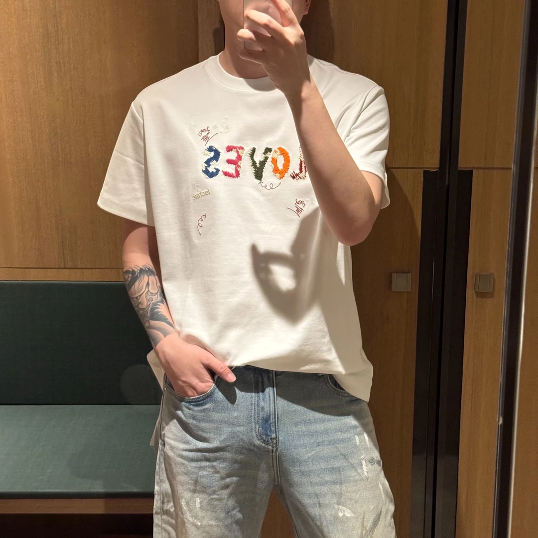 【诺可精选】清凉夏日系列 爱神刺绣液氨棉圆领T恤 WQGS7005