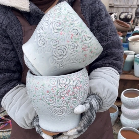 红陶口19高22瑕疵