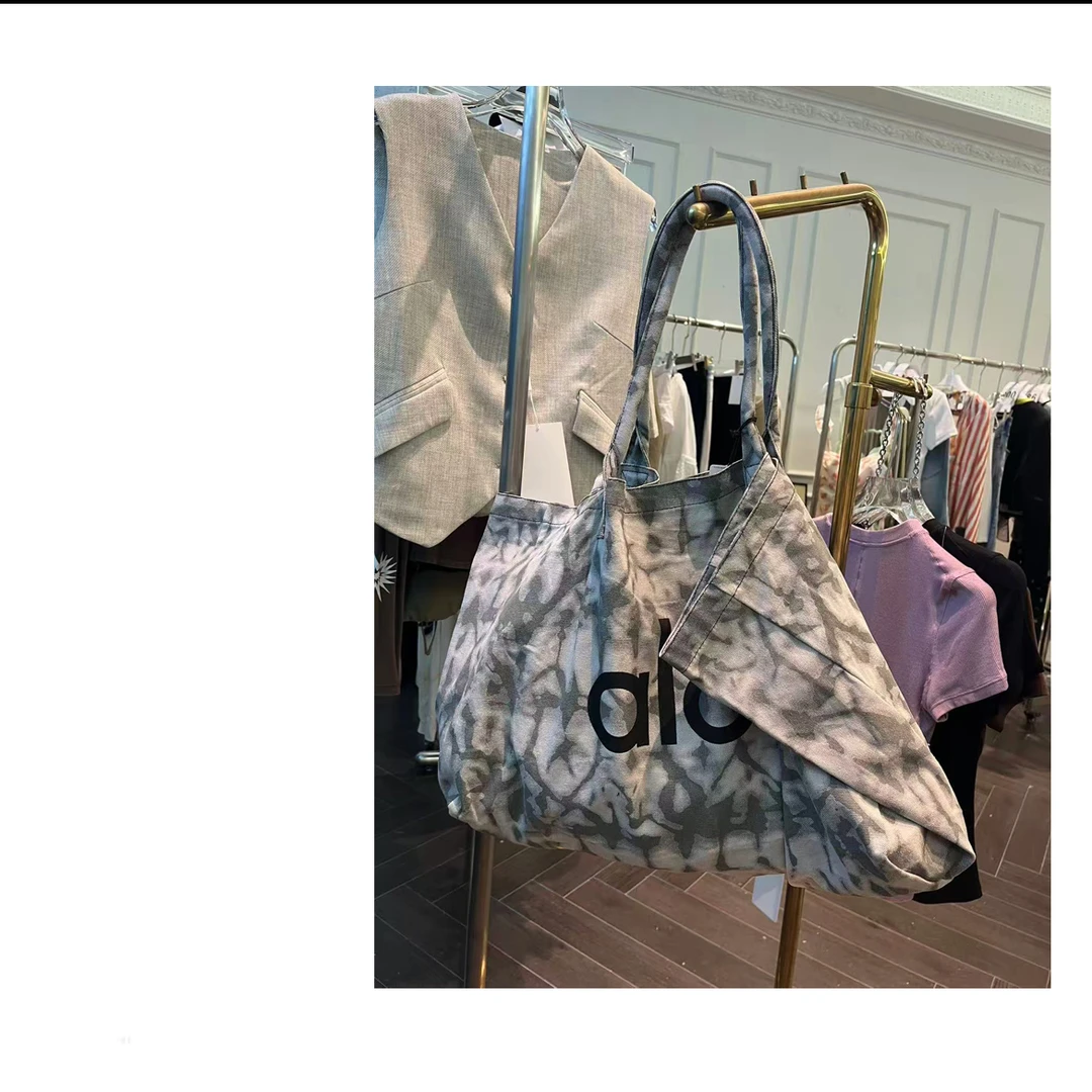 【yanyan外贸】瑜伽包托特单肩帆布包男女通用大容量健身包|F05056