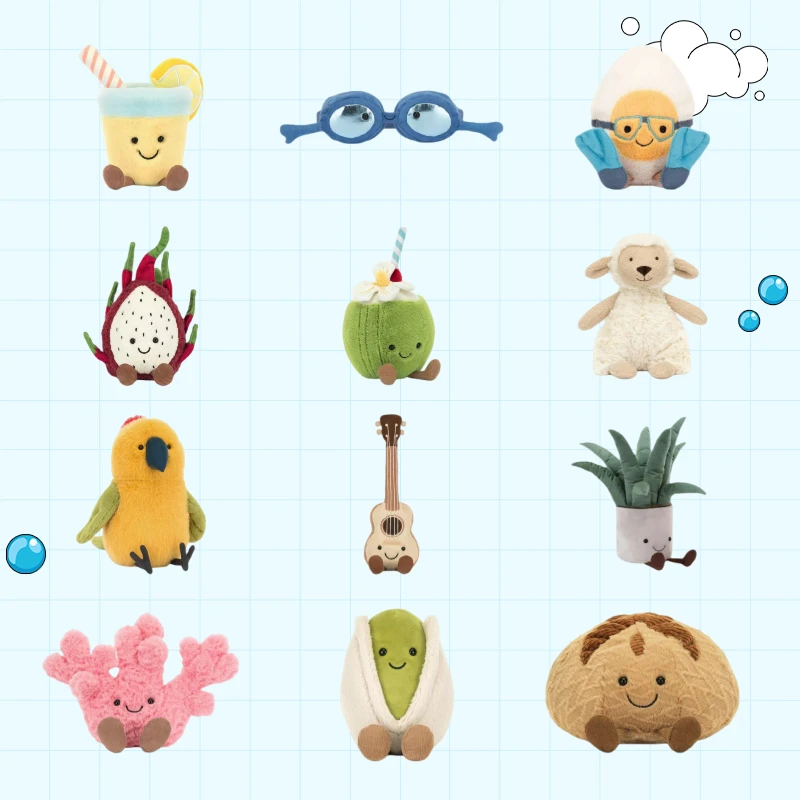新品系列//原单椰子汁尤克里里代工厂可爱毛绒玩具安抚玩偶礼物