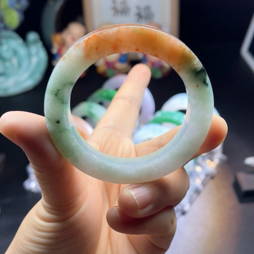 未镶嵌天然翡翠手镯定制定制翡翠