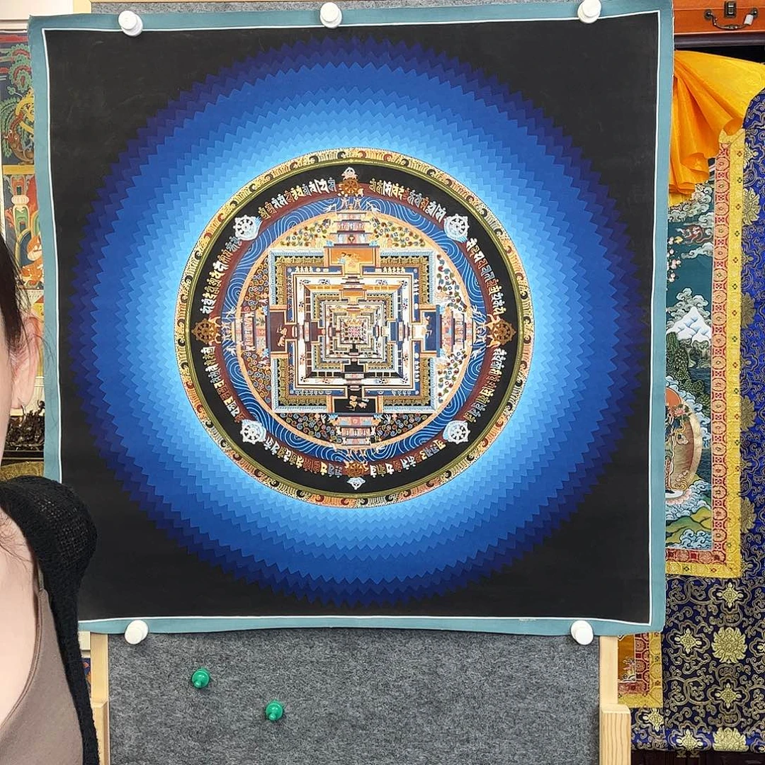 装裱画尼泊尔手绘唐卡画芯