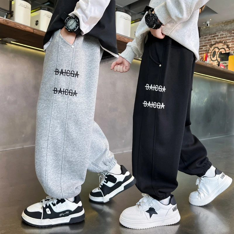 男童裤子2025春秋新款中大童帅气男孩休闲运动束脚裤儿童爆款卫裤