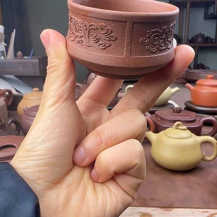 紫砂茶杯杯子宜兴紫砂手工杯