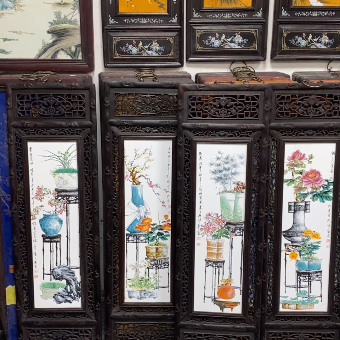 瓷片1.2*36*4景德镇瓷板画柴窑烧制