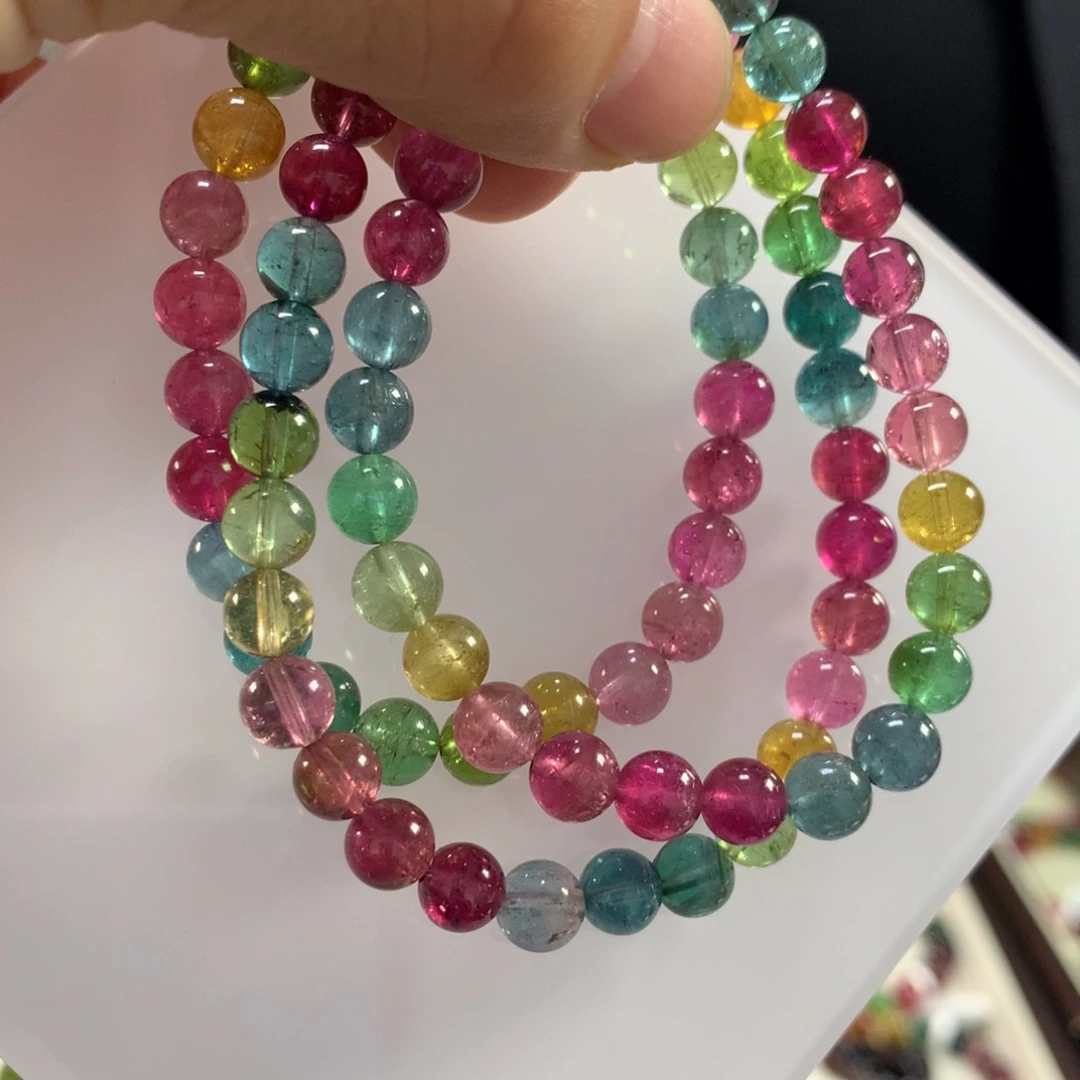 未镶嵌手链碧玺6.6左右