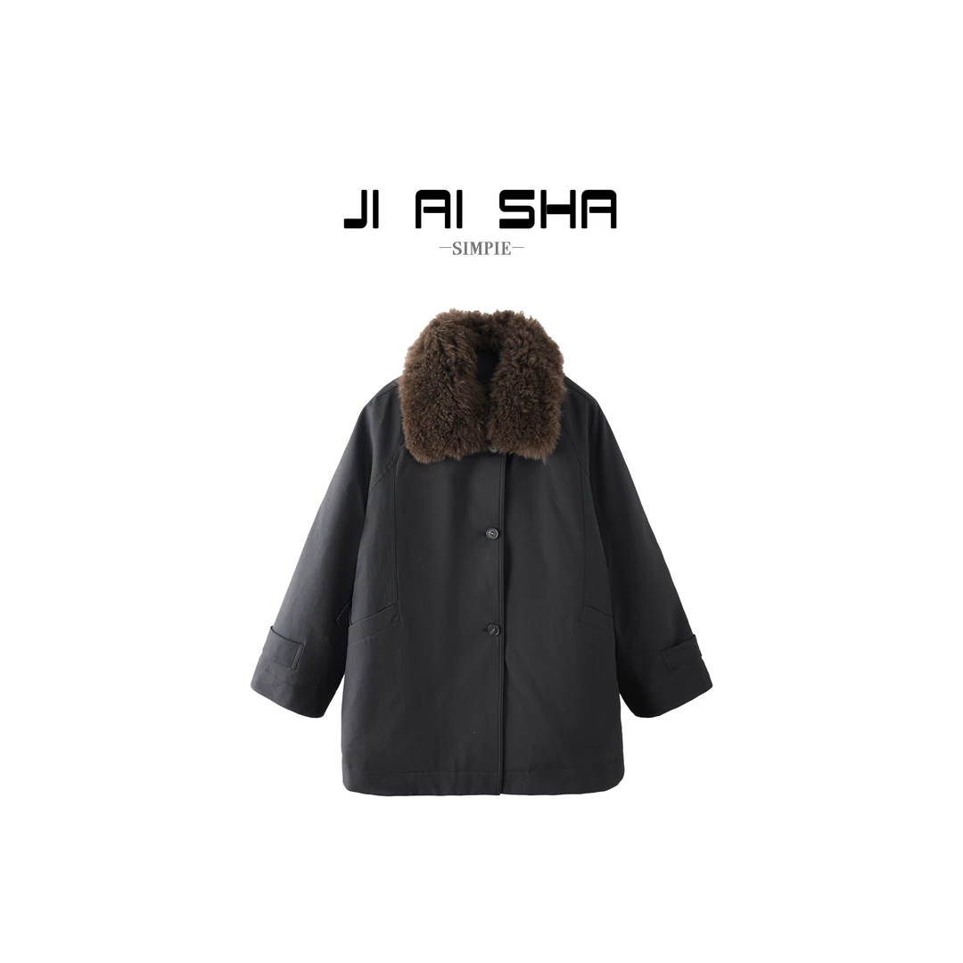 【大眼刘】白鹅绒中长款加厚羽绒服-XY024