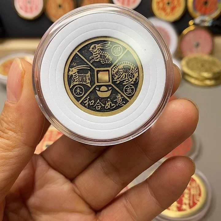 铜现代仿制工艺文创铜币