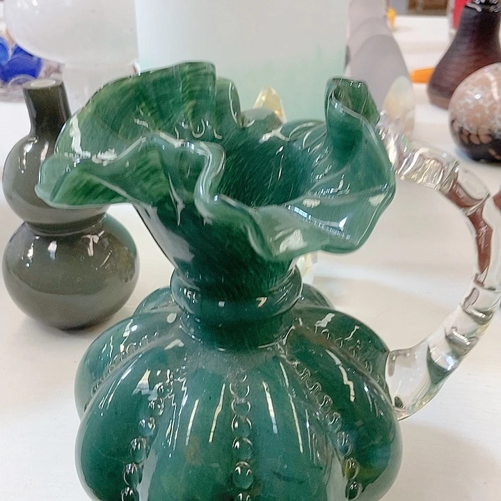 琉璃花瓶高度18厘米4厘米