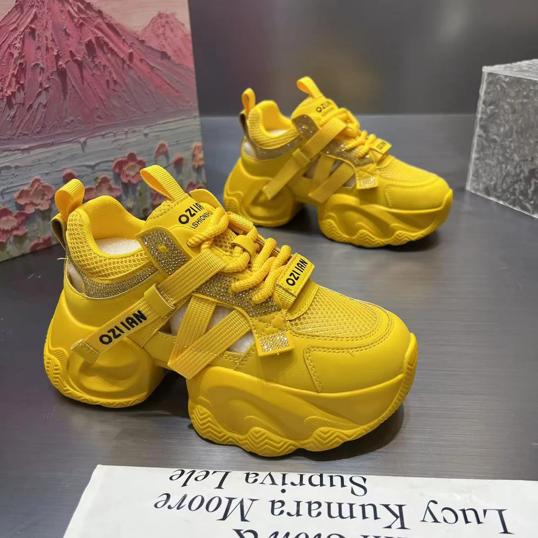 【璀璨星河】【卫】欧货拼色老爹鞋女夏季百搭透网轻便休闲2025新款鞋