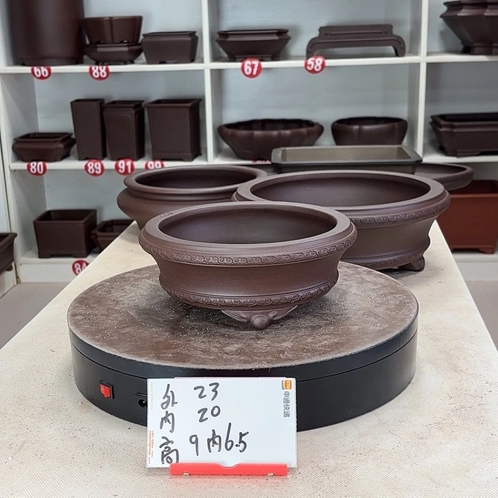 花盆紫砂祥云小圆