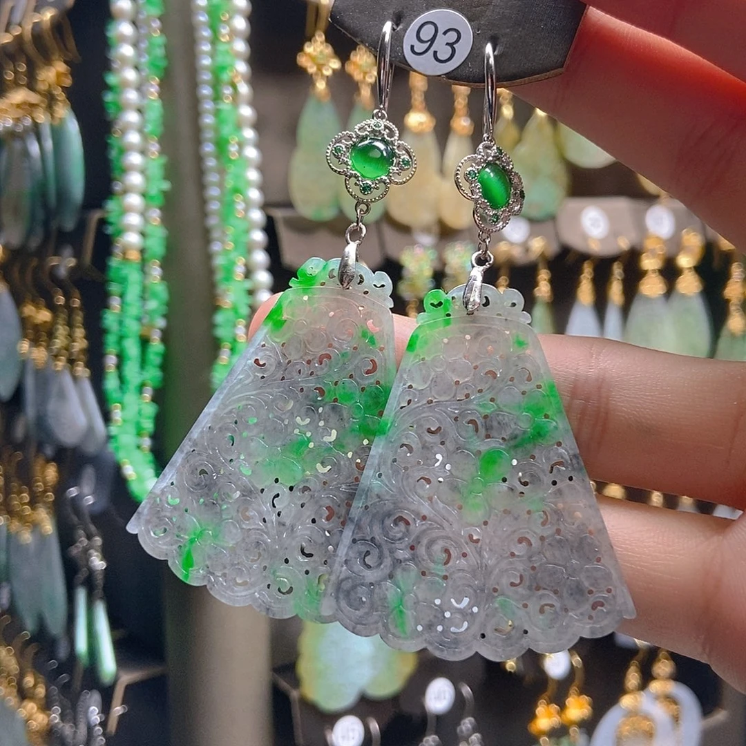 翡翠未镶嵌耳饰翡翠