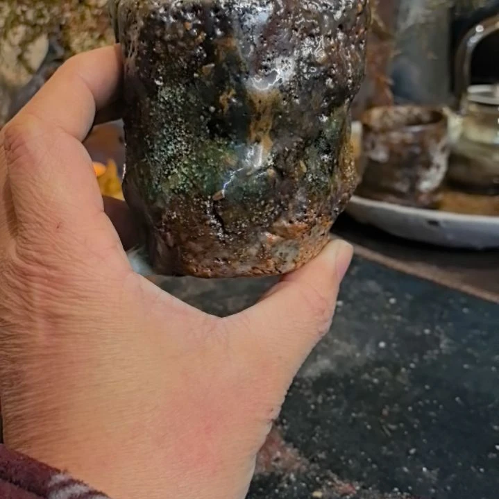 陶摆件手工高温原矿窑变新品福利