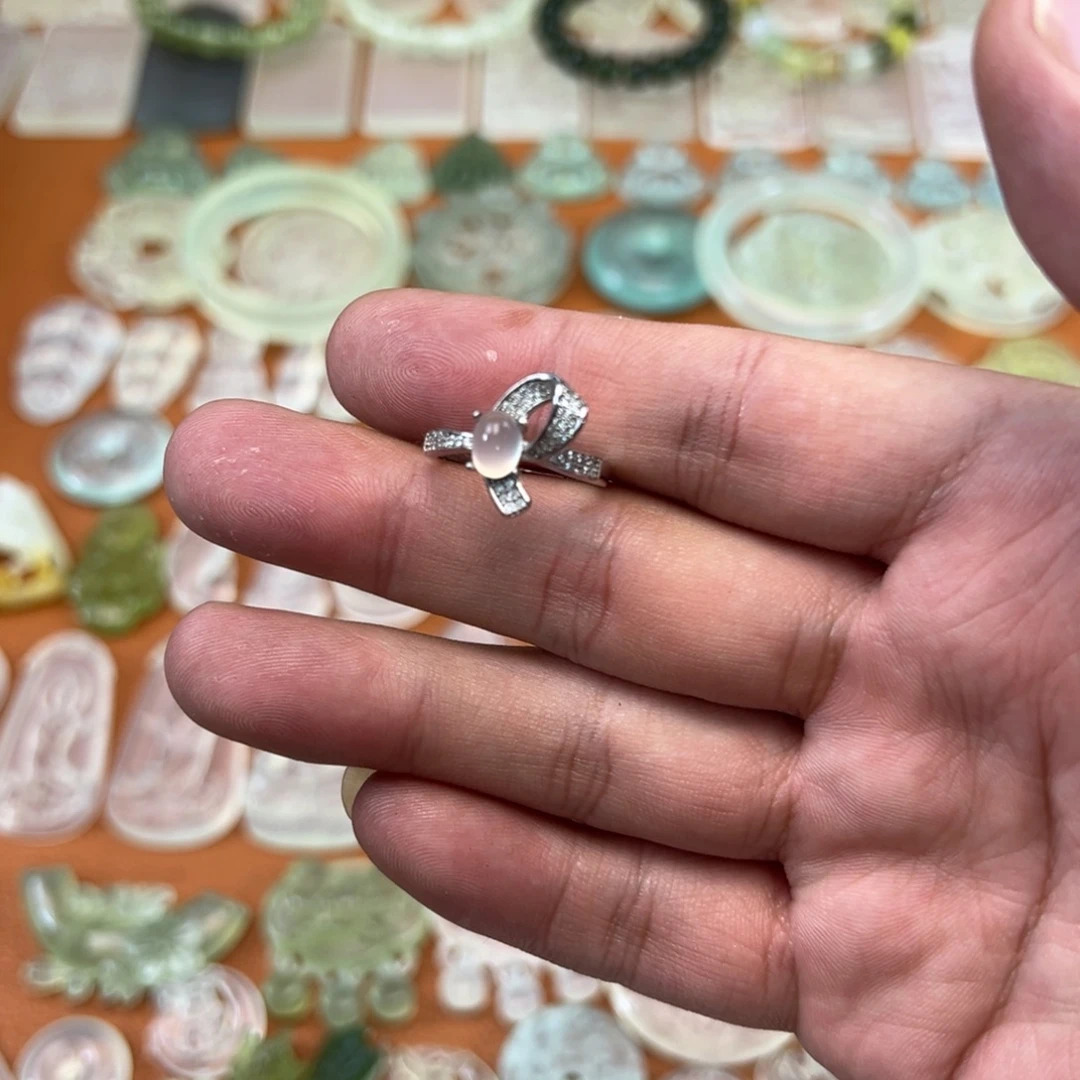 蛇纹石玉银S925镶嵌颈饰