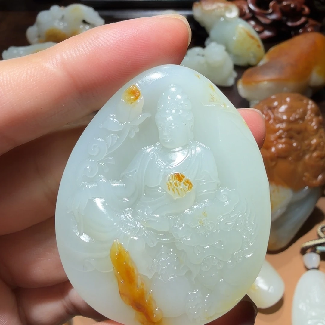 和田玉未镶嵌颈饰