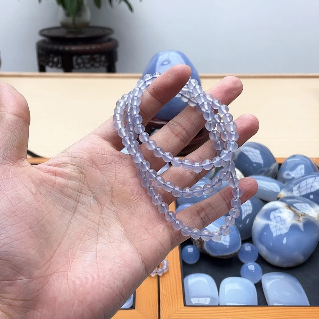 玛瑙/玉髓蓝玉髓未镶嵌