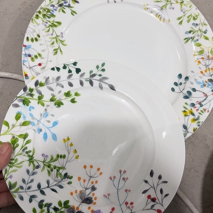 微瑕骨瓷mikasa釉中彩两件套