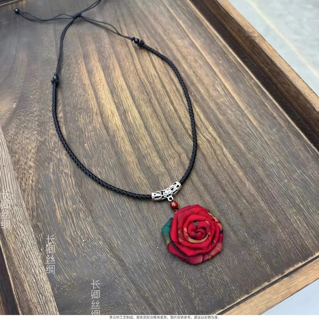 【长卿】【玫瑰】新中式国风丝巾配件简约（Q15）