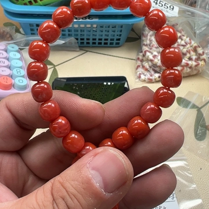 吊坠白玉菩提红色5663