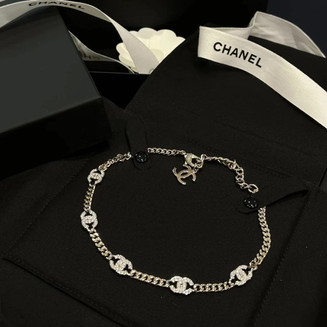 99新 Chanel/香奈儿 专场/水钻 五花choker 项链