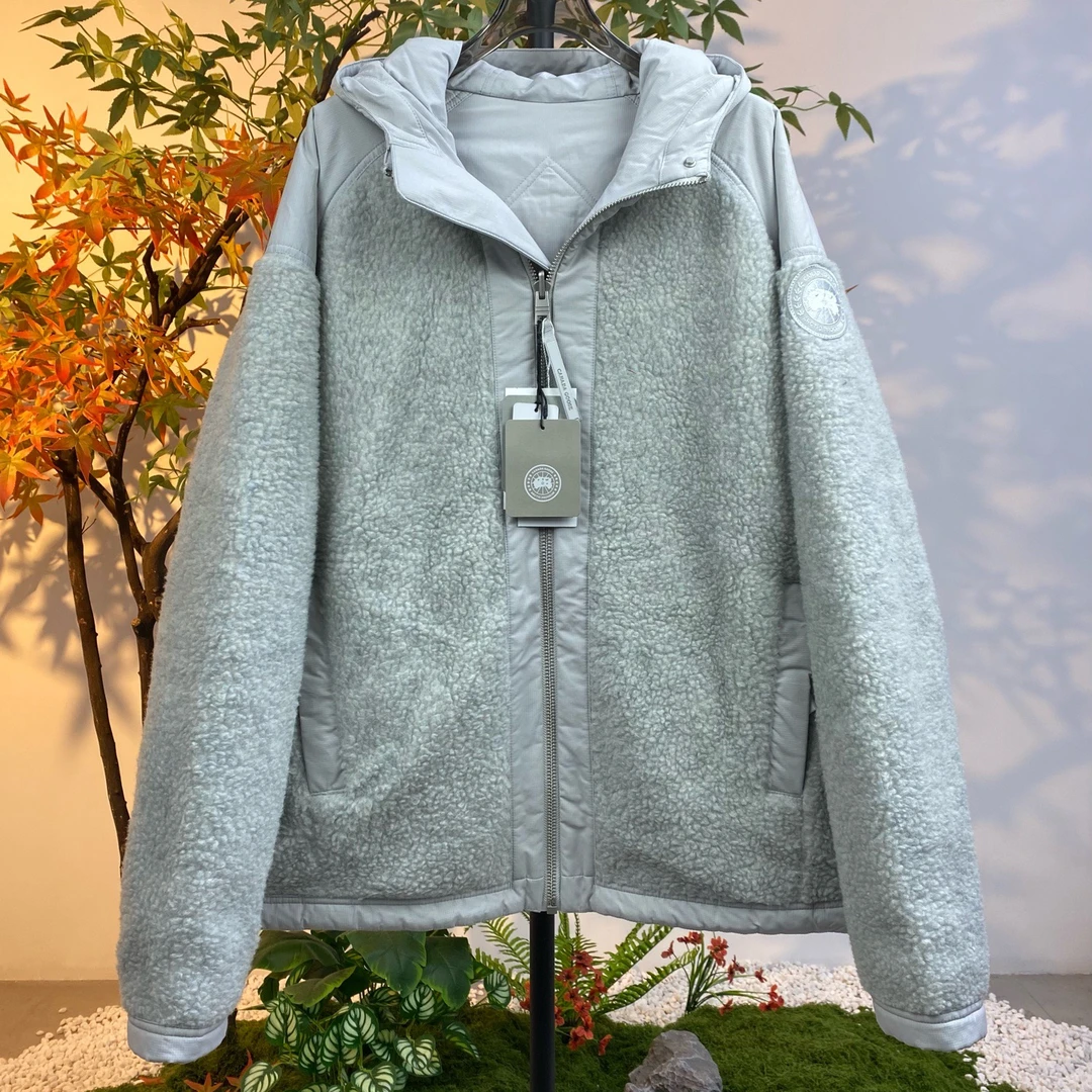 未使用 CANADA GOOSE 2510233/L码/Logo刺绣徽标双面穿连帽夹克