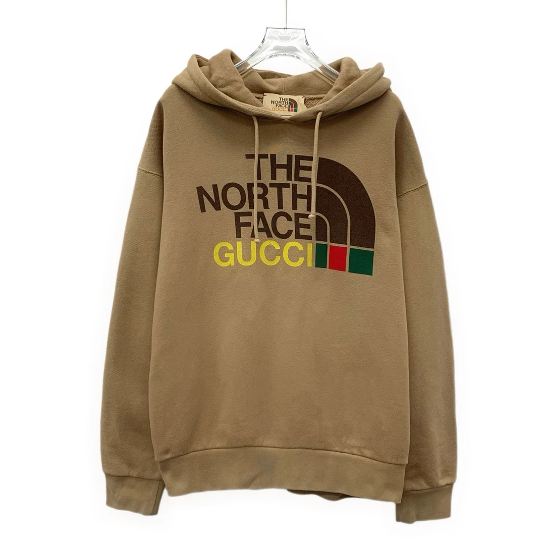 99新 GUCCI/古驰  IM0766  logo字母印花棉质连帽抽绳卫衣 XS码