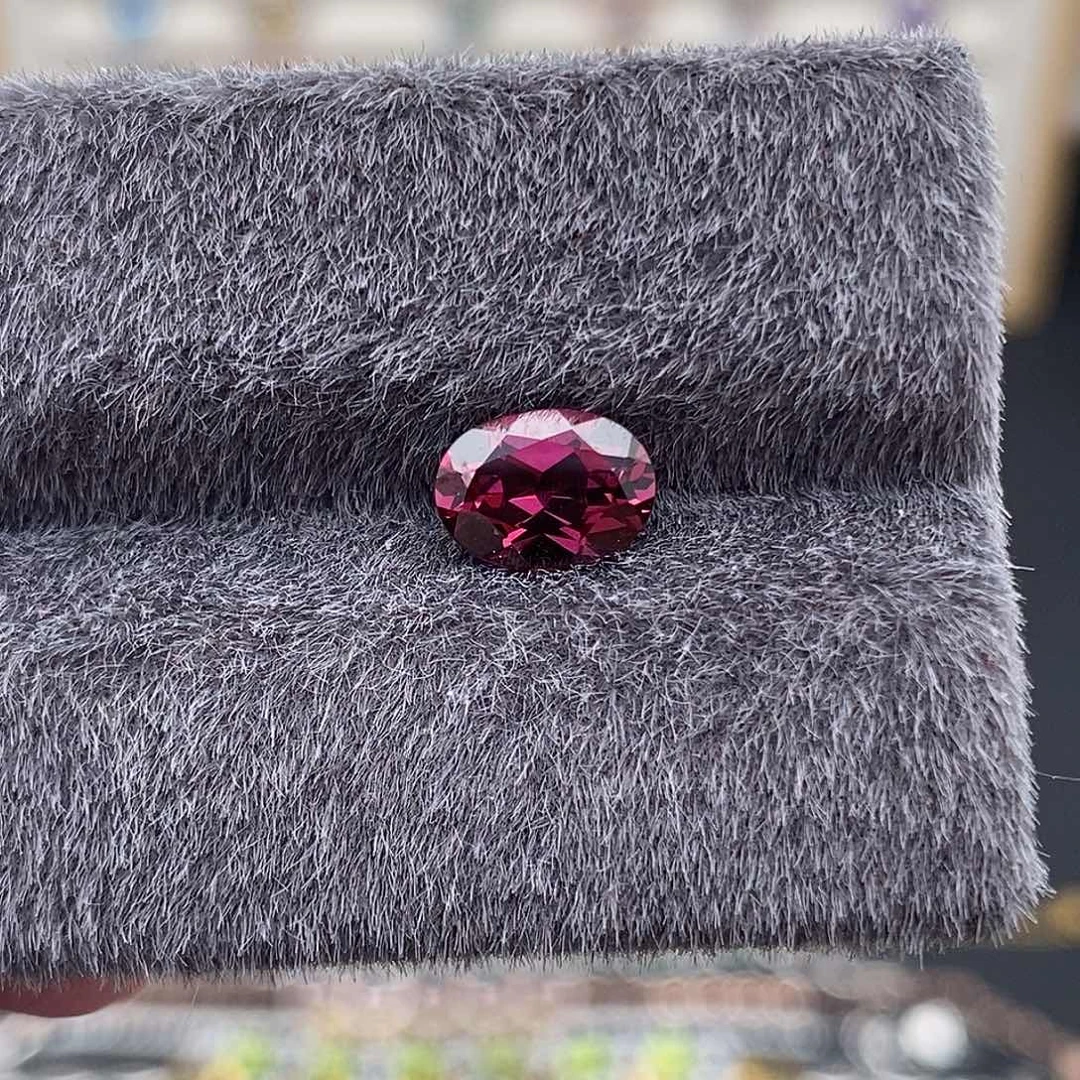 石榴石戒指银S925镶嵌镁铝