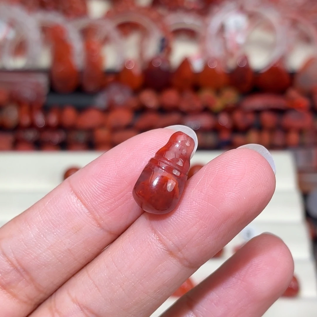 你***～南红玛瑙未镶嵌颈饰火焰纹三通8+