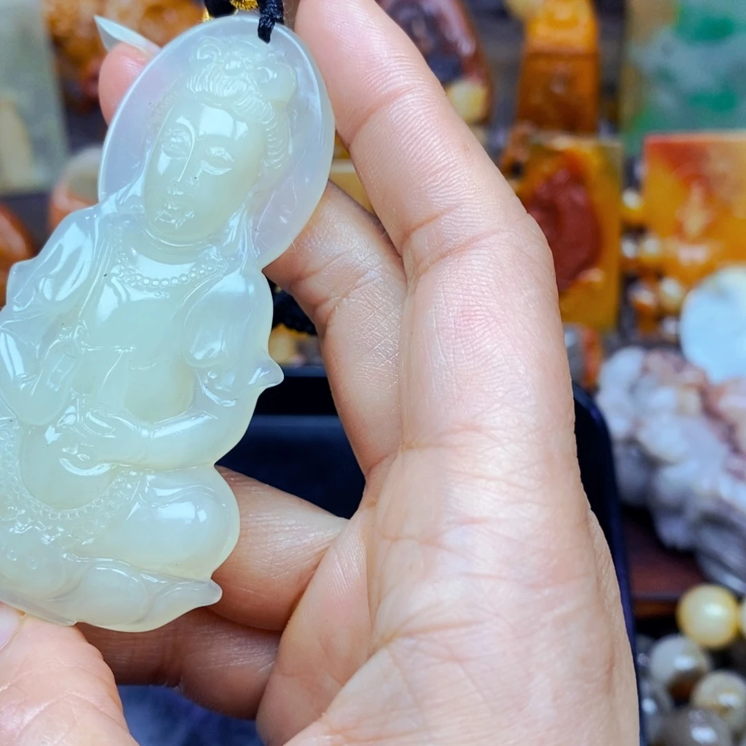 石英质玉（黄龙玉）未镶嵌吊坠(不含链)