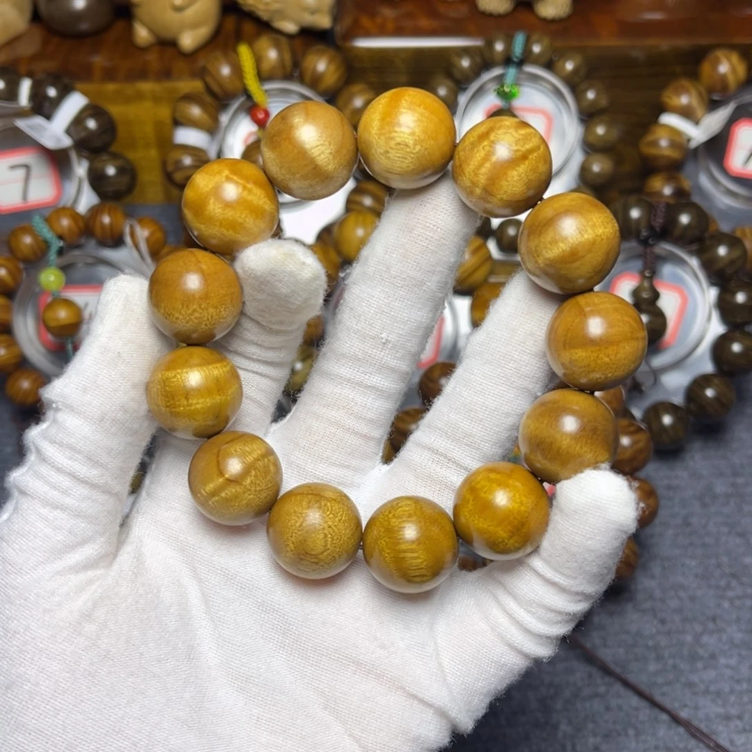 楠木（金丝楠）手串/手链黄金底1.8水波66