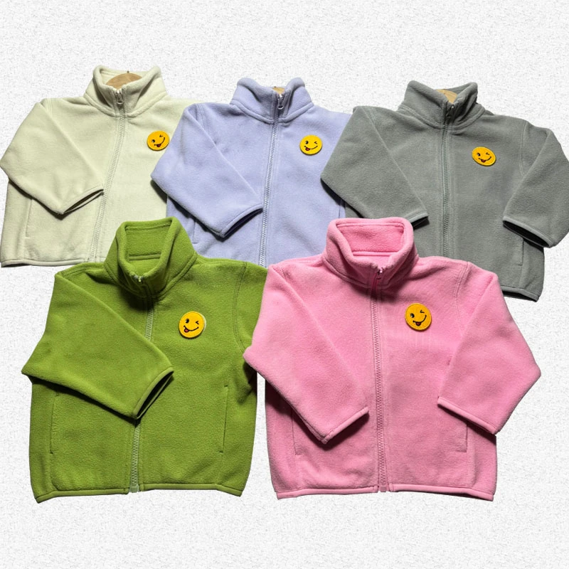 儿童外套男童女童双面摇粒绒春秋季新款中大童洋气上衣小童外套潮