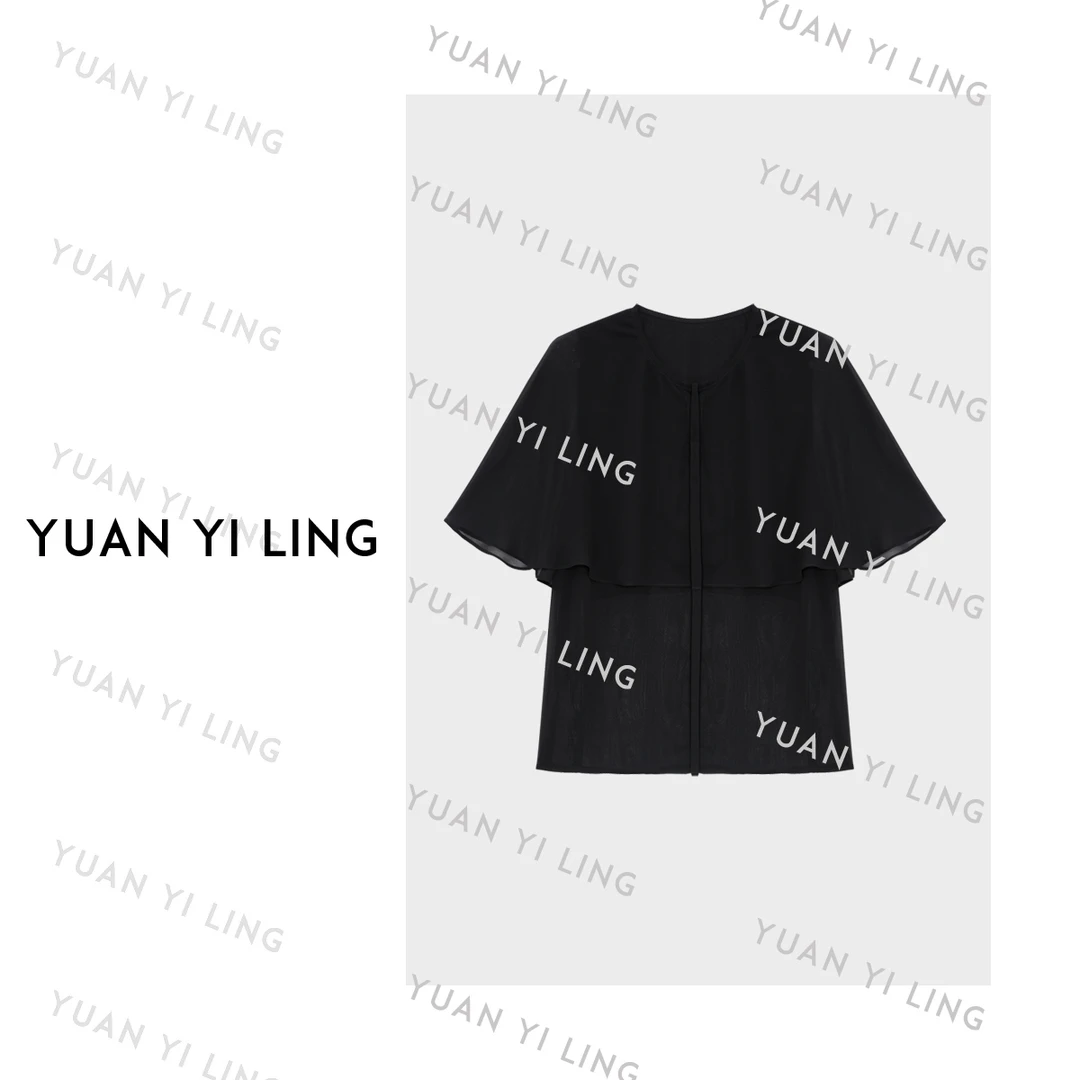 袁艺灵【仲夏时光】25夏季新款桑蚕丝圆领百搭清透感T恤