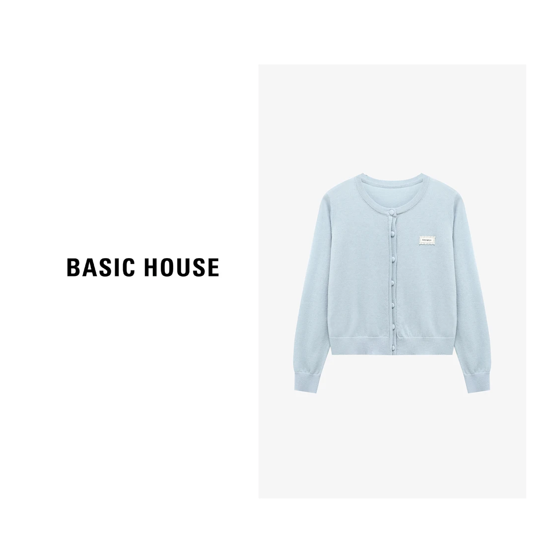 Basic House/百家好春季新款时尚百搭香风简约针织衫-B0625H5N202