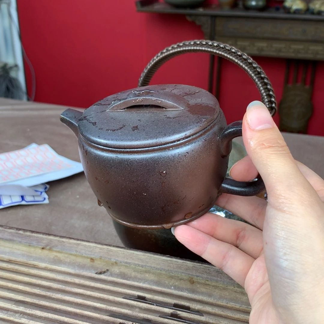茶壶紫砂纯自然柴烧