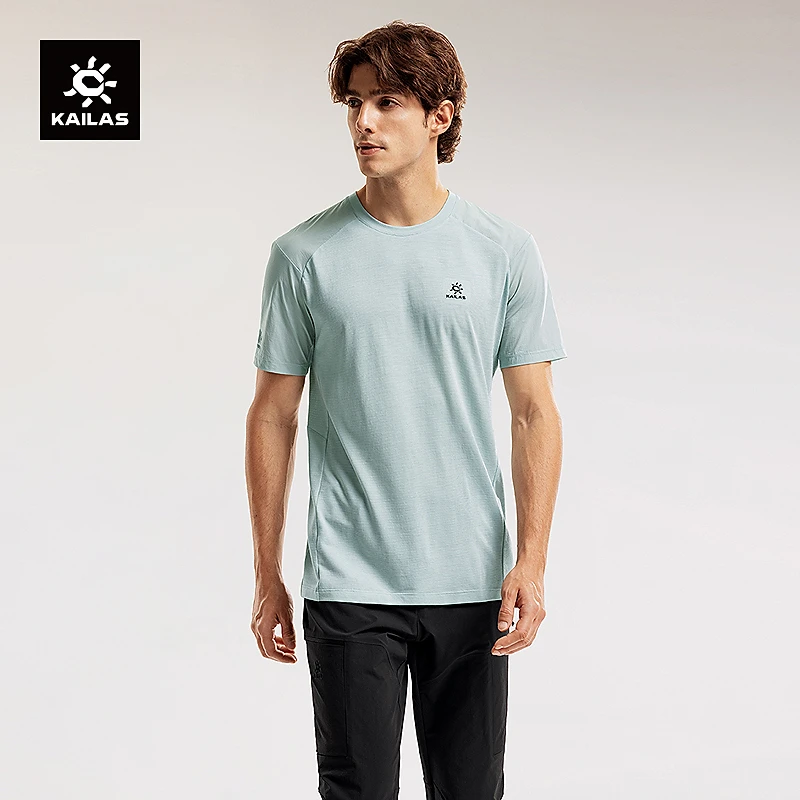 KAILAS凯乐石 XM1美利奴羊 毛圆领T恤轻量防臭户外跑山登山徒步男