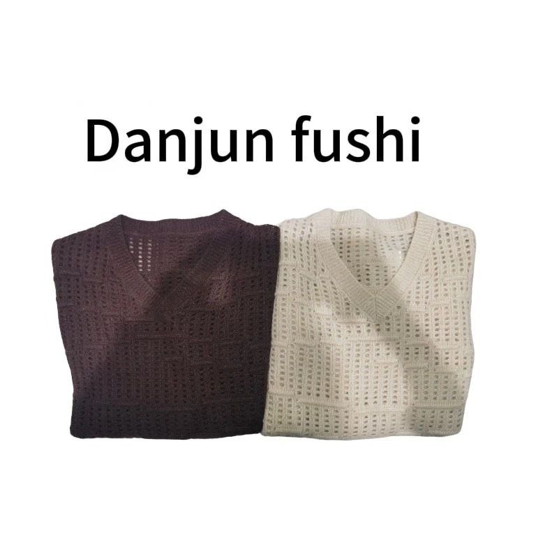 Danjun“百分百山羊绒V领镂空”衫