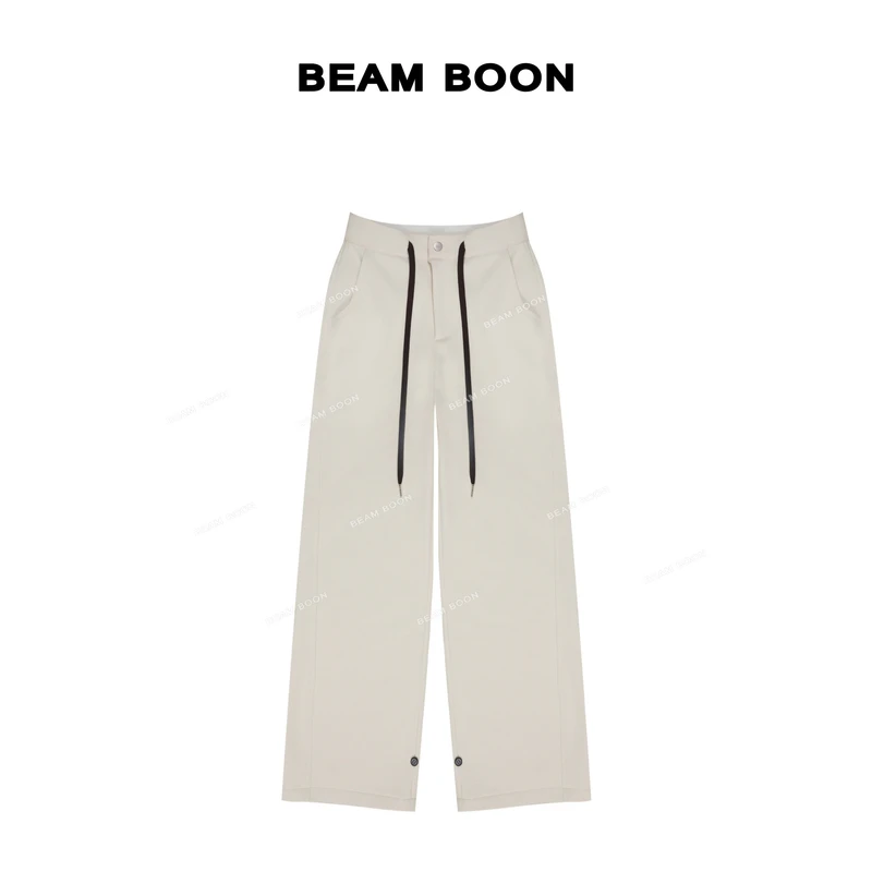 Beam Boon|【法兰筷子裤】新型桑蚕丝含绒发热绒保暖垂感直筒休闲裤