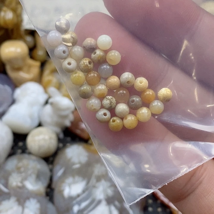 颈饰未镶嵌硅化珊瑚（珊瑚玉）
