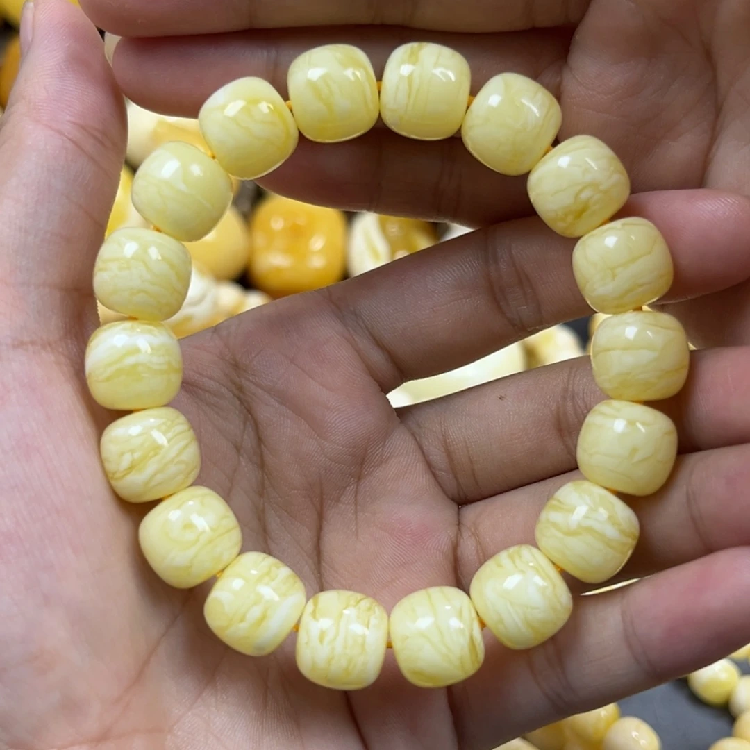 琥珀未镶嵌手串同料12mm