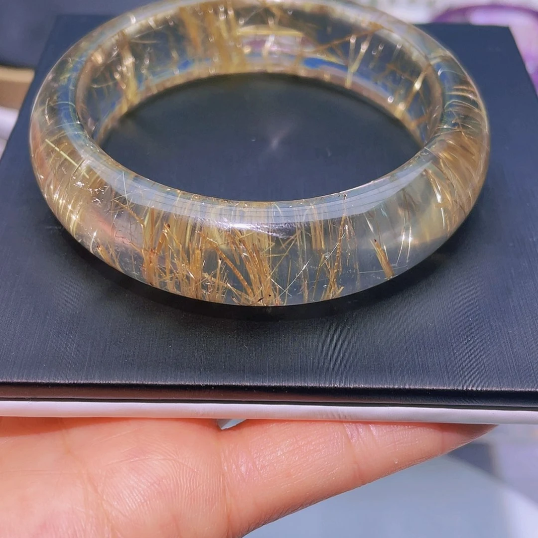 水晶手镯未镶嵌天然钛晶高货