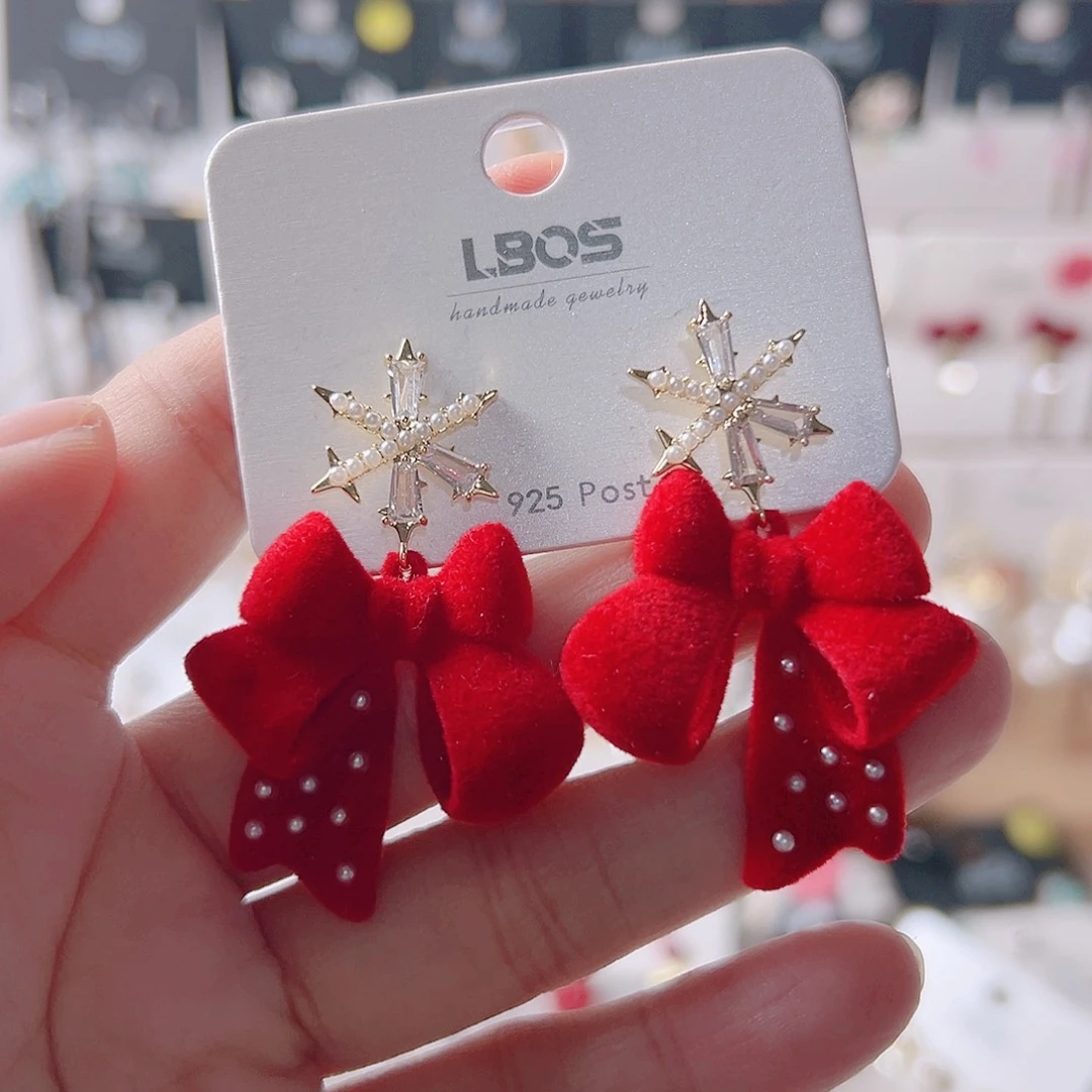 锆石纯铜合金耳环