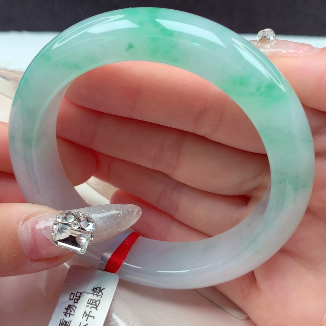 翡翠手镯未镶嵌天然缅甸翡翠A货手镯6号