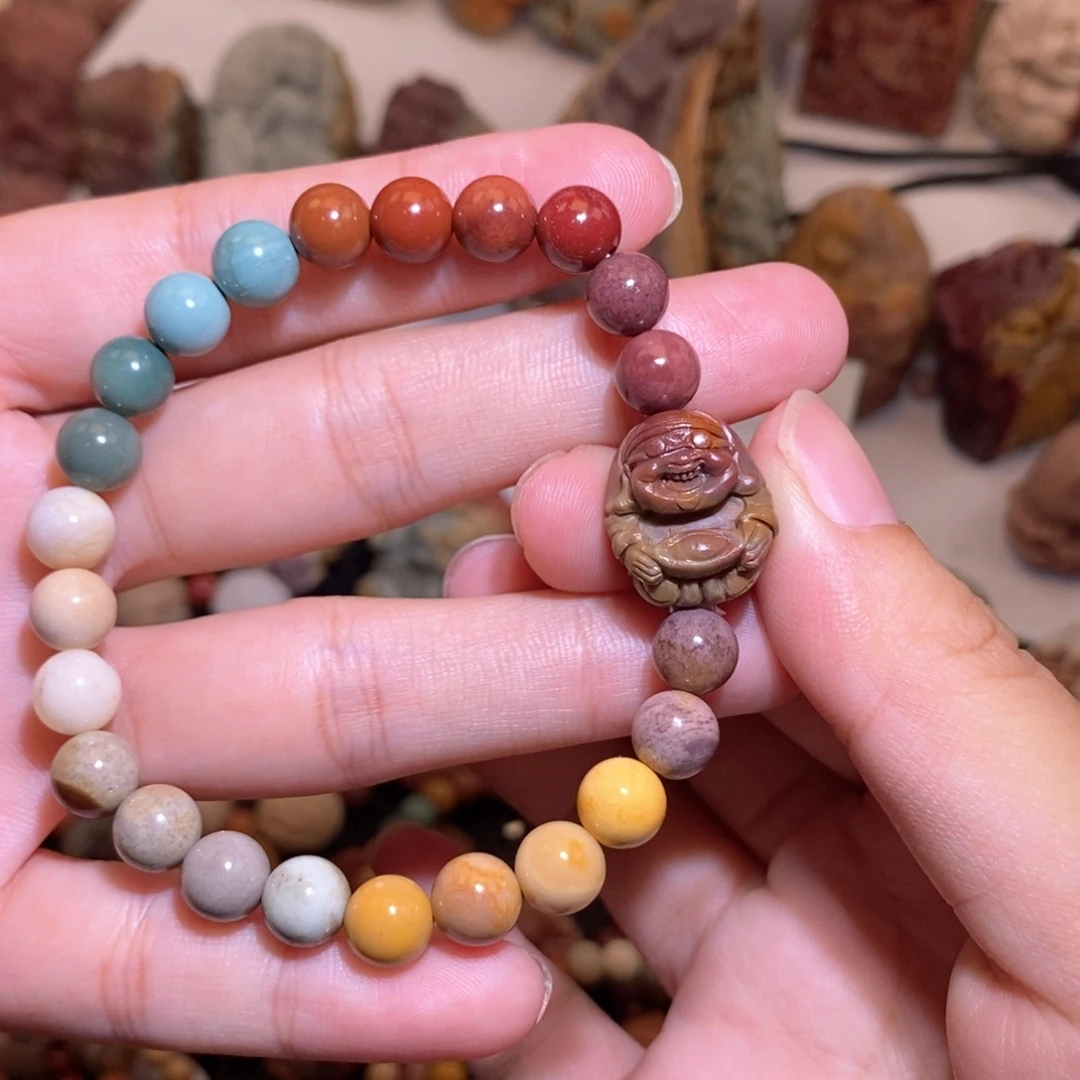 石英质玉（阿拉善玉）手串未镶嵌