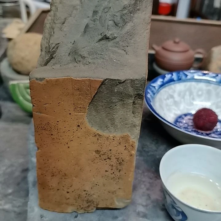 玩***馆鳝鱼黄御窑金砖残砖