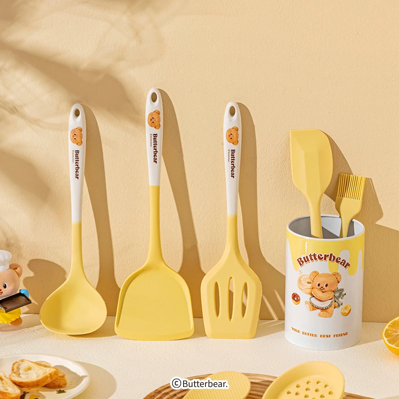 【摩登主妇&黄油小熊】硅胶锅铲家用不粘锅专用炒勺炒菜铲子餐具
