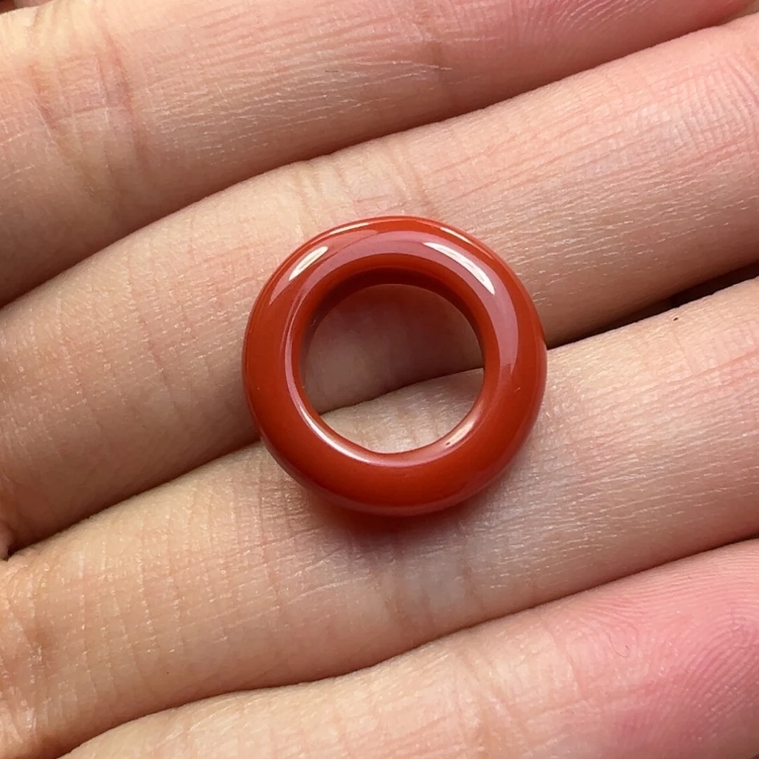 南红玛瑙9K金镶嵌跑环