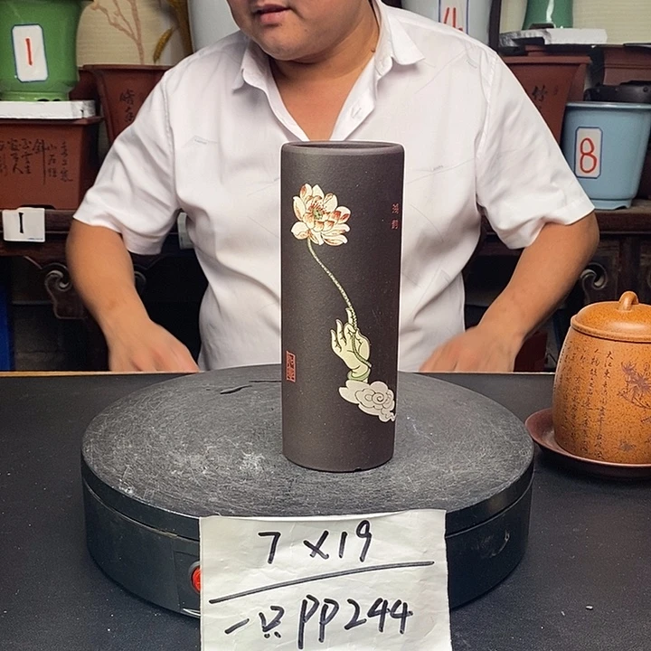 紫砂花盆货号一只PP244