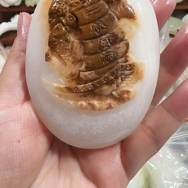 用***2砖雕石头手把件不退不换