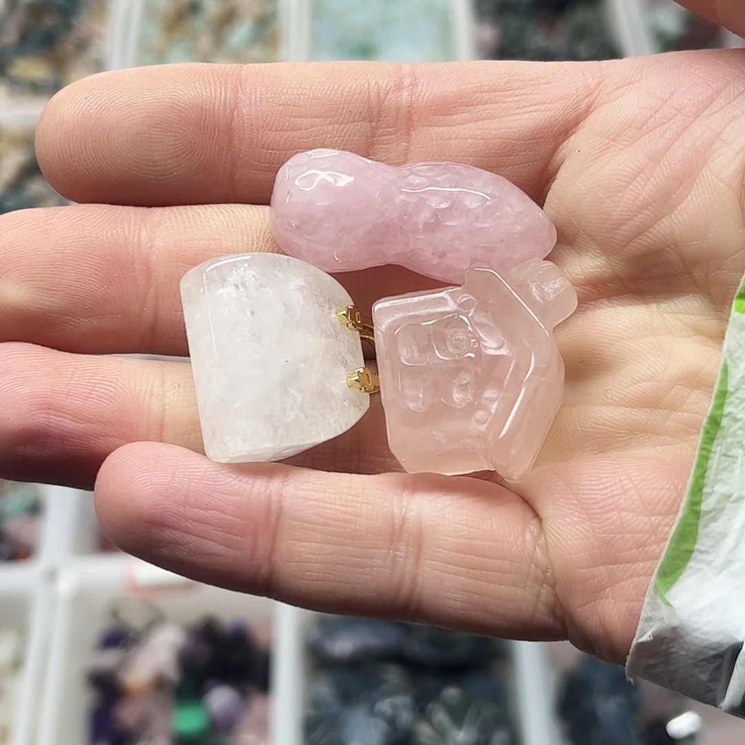 水晶天然水晶微瑕未镶嵌飞*